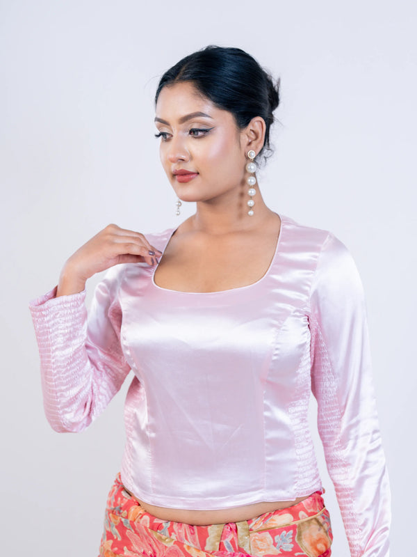 Baby Pink Smoky Blouse