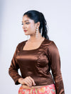 Chocolate Color Smoky Blouse