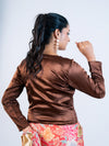 Chocolate Color Smoky Blouse