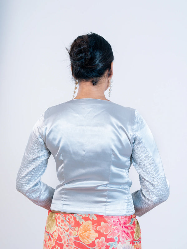Silver Smokey Blouse