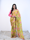 Tiana Olive Green Craft Chiffon Saree