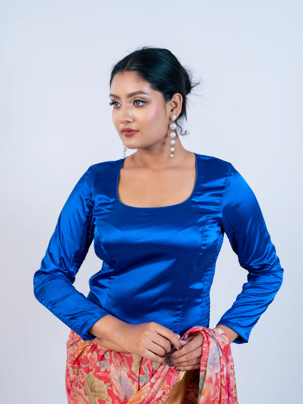 Royal Blue Smokey Blouse