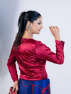 Maroon Smokey Blouse