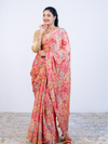 Peach Soft Georgette Saree with Blouse