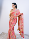 Peach Soft Georgette Saree with Blouse