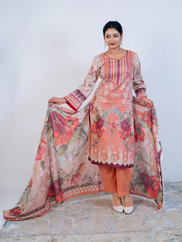 Pitch Three-Piece Set Unstitched