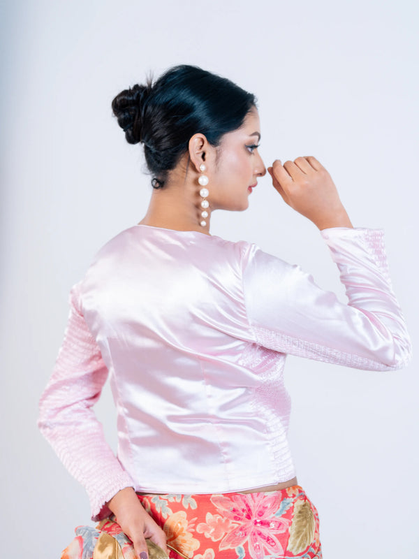 Baby Pink Smoky Blouse