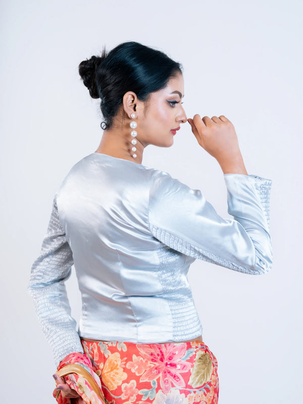 Silver Smokey Blouse