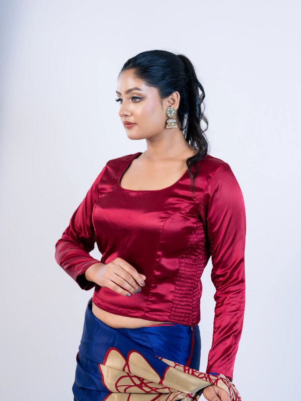Maroon Smokey Blouse
