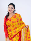 Yellow Soft Georgette Saree with Satin Blouse