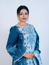 Till BlueThree-Piece Set Unstitched