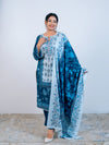 Till BlueThree-Piece Set Unstitched