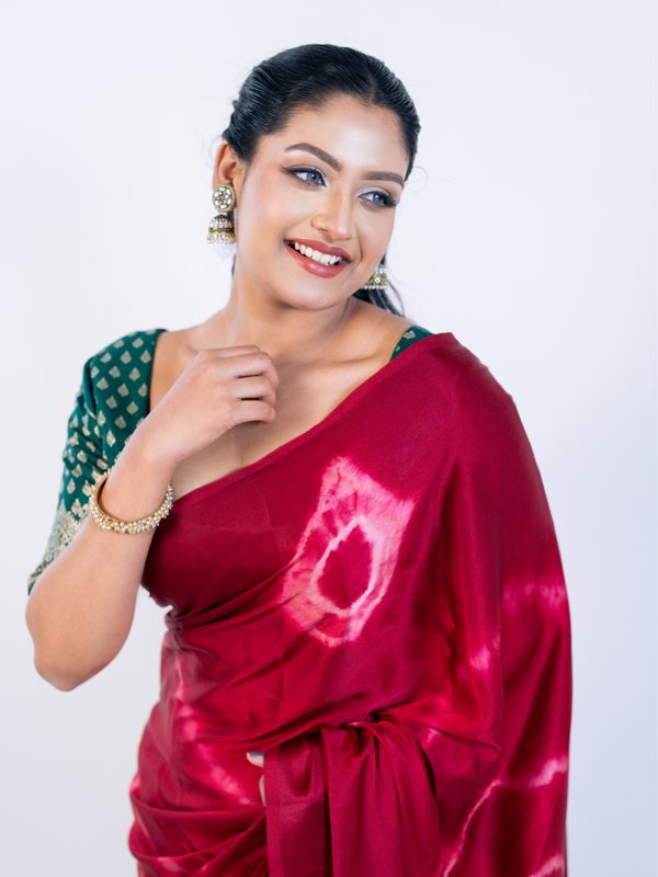 Royal Red Indian Soft Silk Saree with Blouse