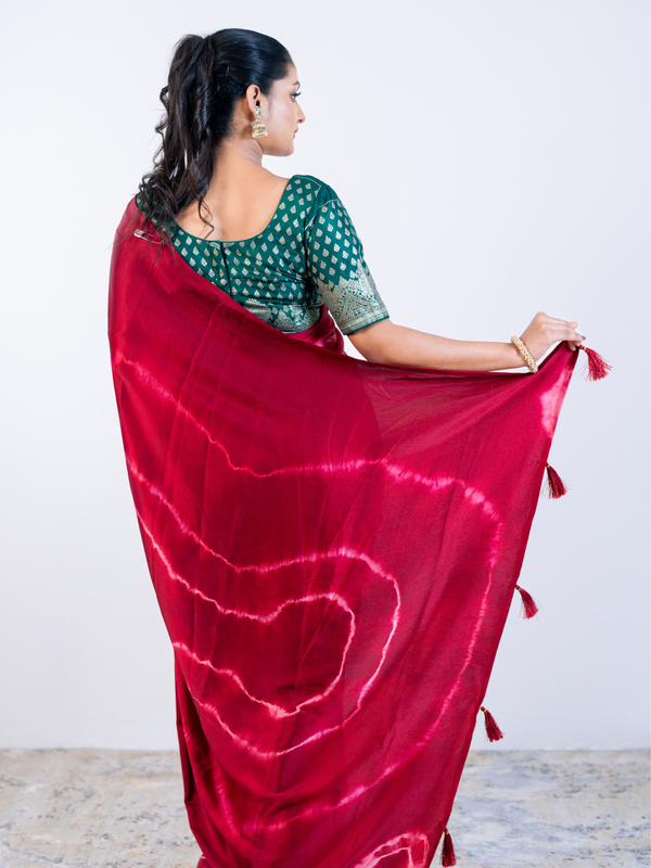 Royal Red Indian Soft Silk Saree with Blouse