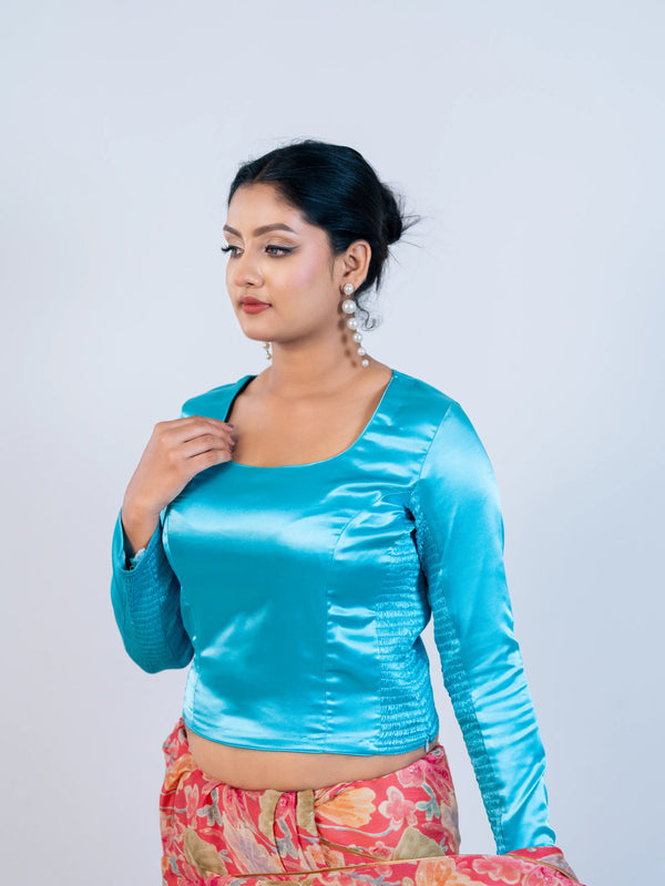 Sky Blue Smoky Blouse