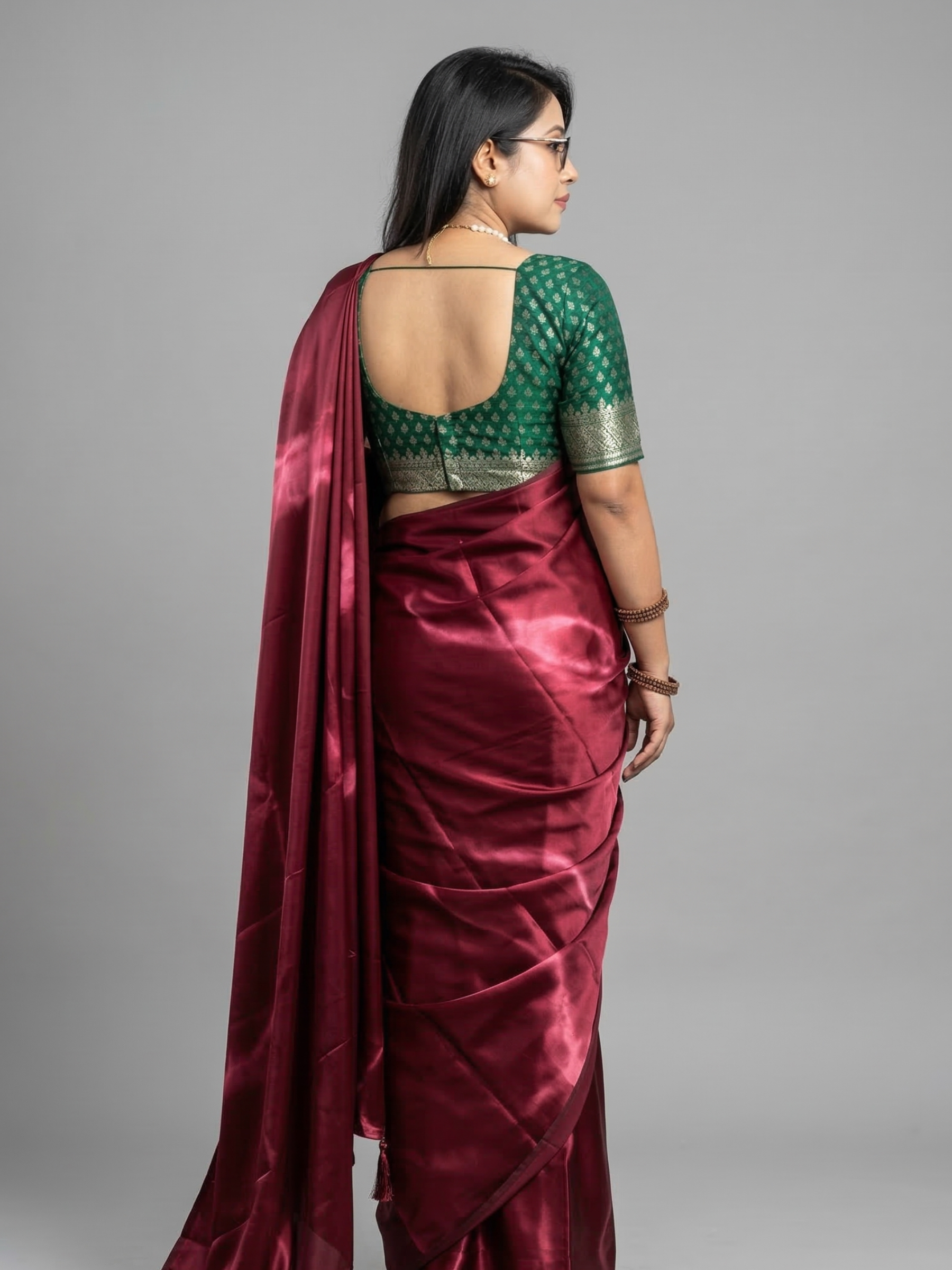 Royal Red Indain Soft Slik Saree