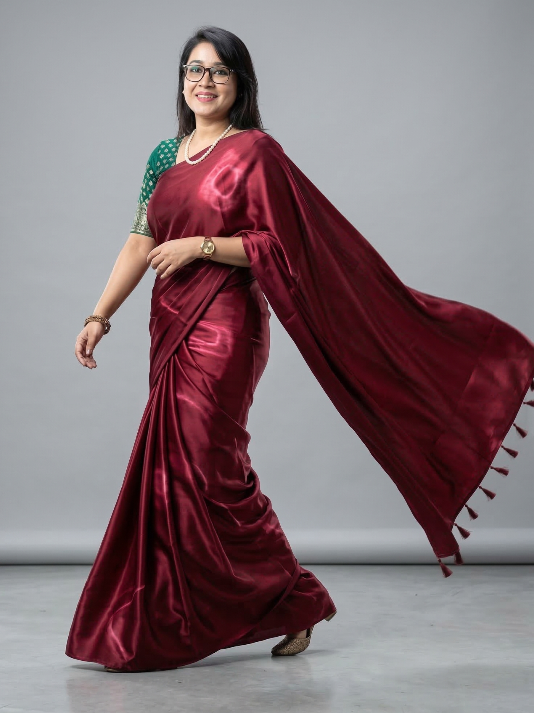 Royal Red Indain Soft Slik Saree