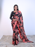 Black Craft Chiffon Saree with Blouse Piece